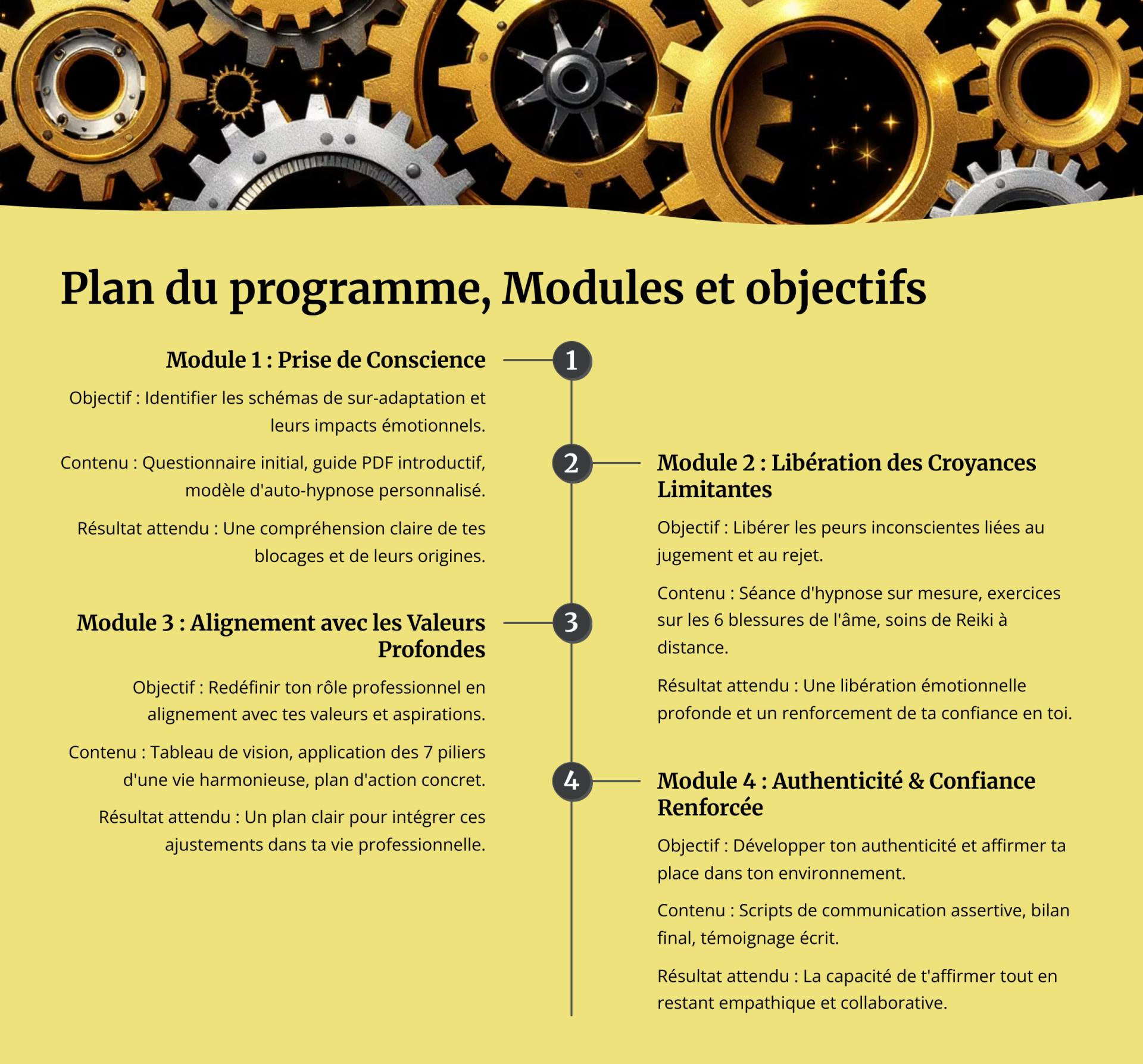 8 plan du programme modules et objectifs